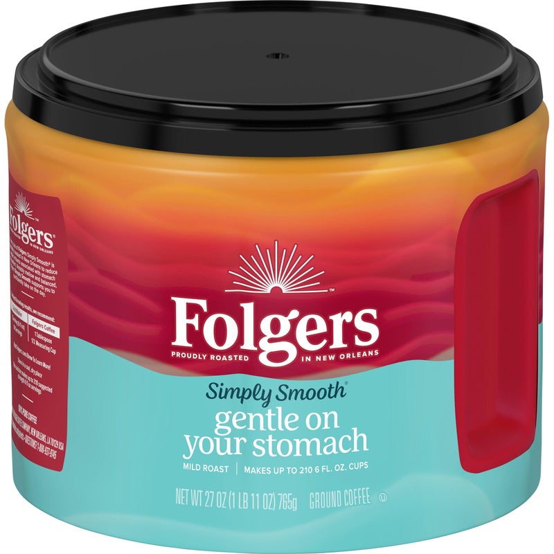 Folgers Simply Smooth Ground Coffee, Mild Roast, 27 Ounces - Image 1